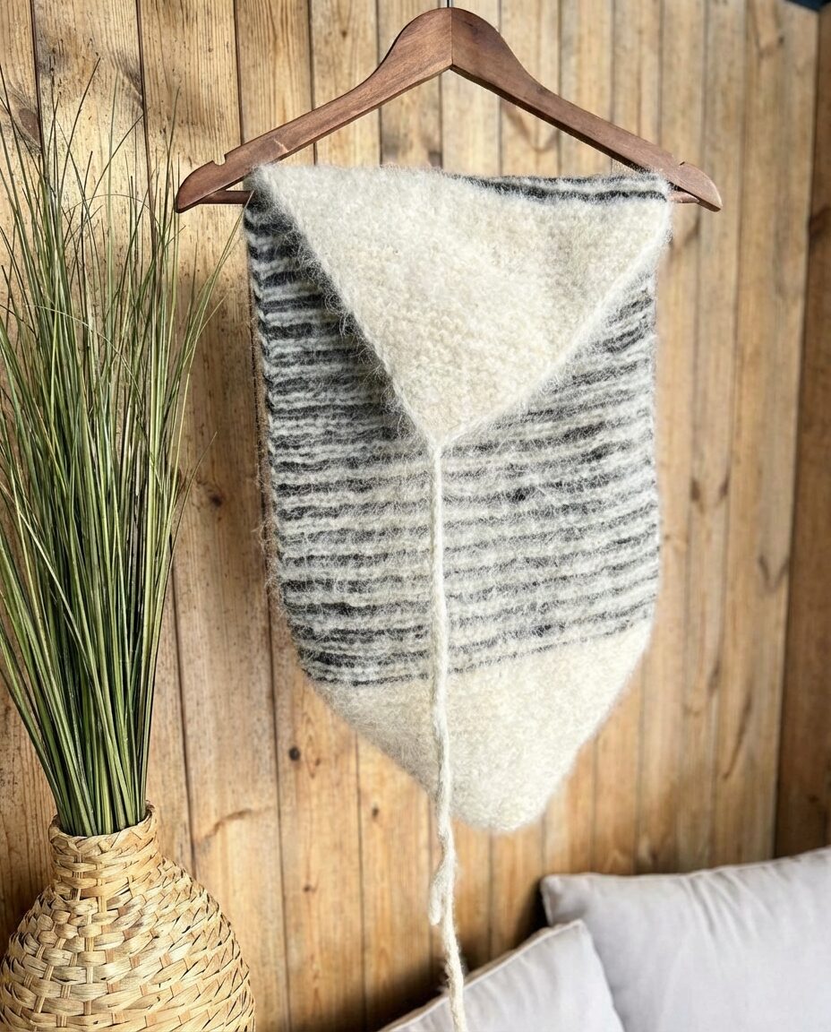 100% Siberian Husky dog wool striped waist belt – WoolLando