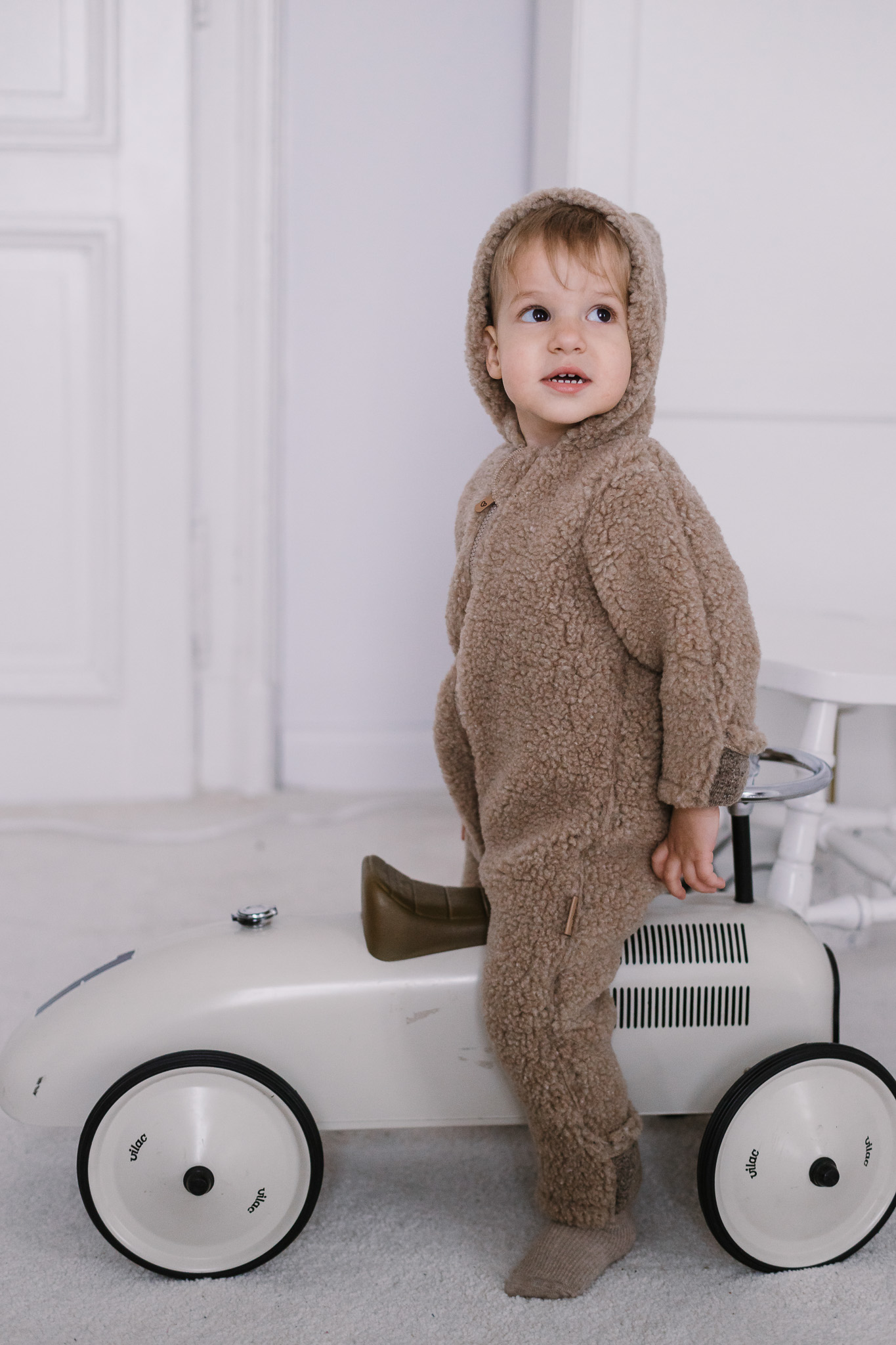 Children’s brownish lamb wool jumpsuit, Zaffiro