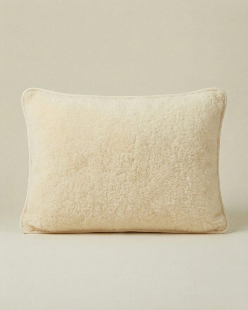 White merino wool pillow, WoolLando