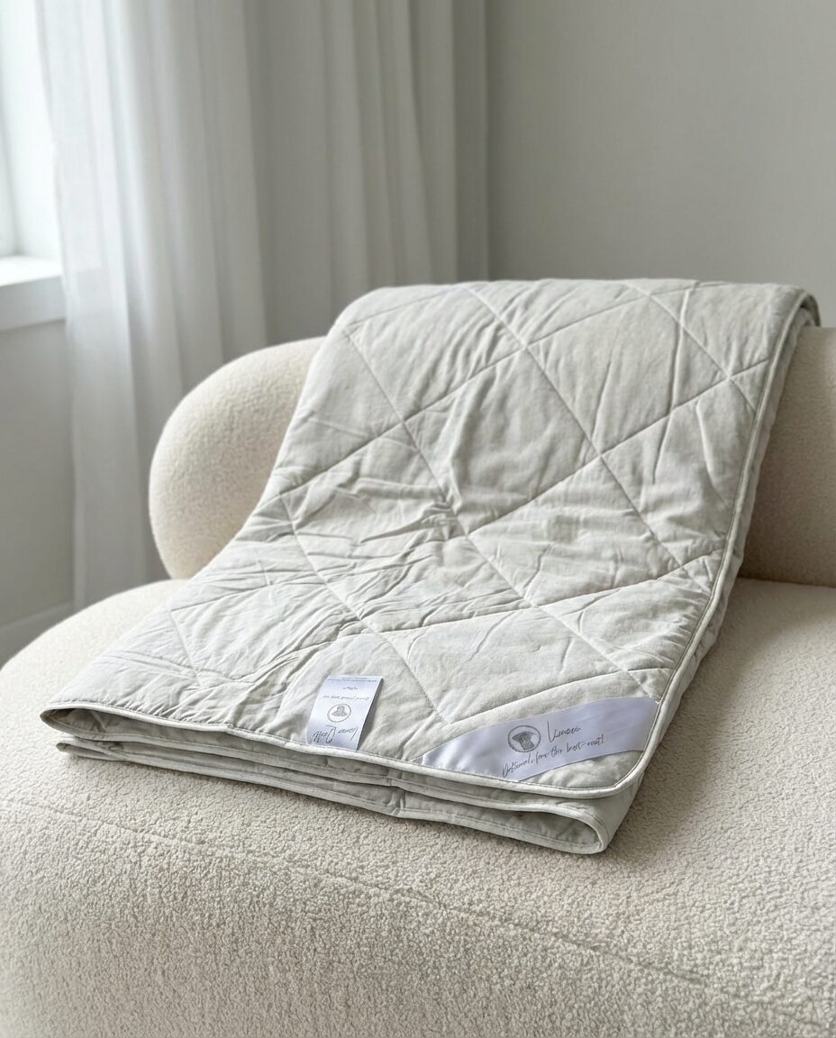 Luxury anti-allergic blanket natural LINEN