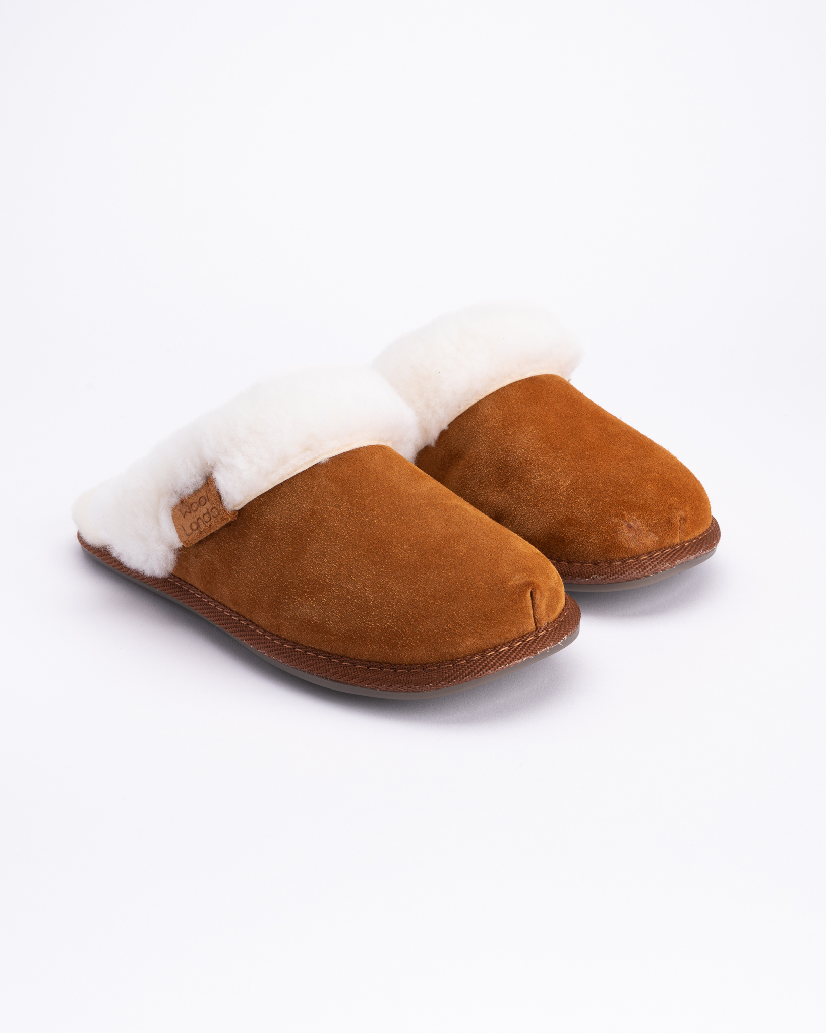 Women's natural fur leather slippers VILNE, WoolLando