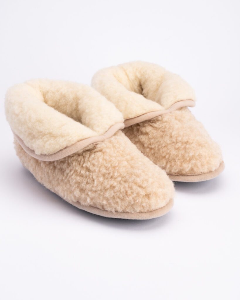 Merino wool boot-slippers CORAL, WoolLando
