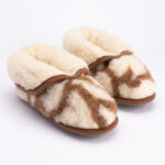 Merino wool ankle boot slippers GIRAFFE, WoolLando