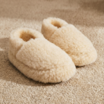 White merino wool ankle boot slippers CLOUD, WoolLando