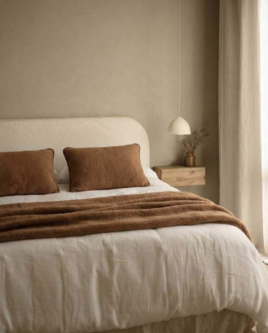 Warm lightweight camel wool duvet–throw, WoolLando