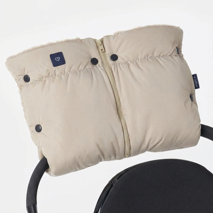 Warm merino wool stroller gloves – BROWN, Zaffiro