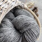 50% dog wool, 50% sheep wool yarn 1 kg – DARK GREY, WoolLando