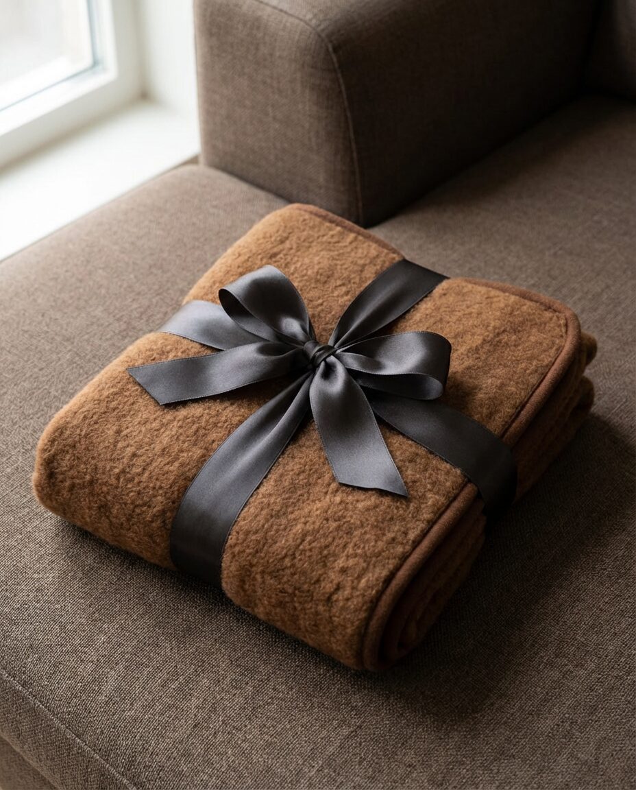 Children’s lightweight camel and merino wool duvet–throw, WoolLando