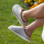Cream slip-on felt slippers KOPA, WoolLando